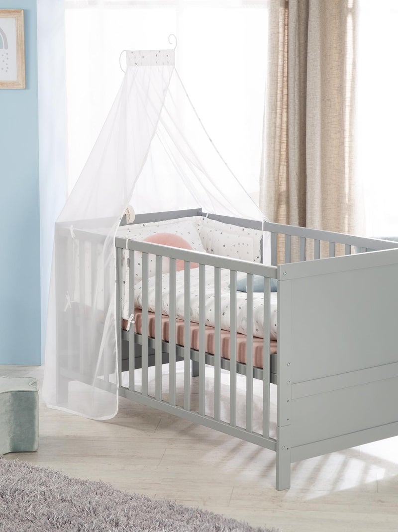 Lettino evolutivo convertibile in letto junior – fino a 7 anni – altezza regolabile – "ROBA" Grigio tortora - Kiabi