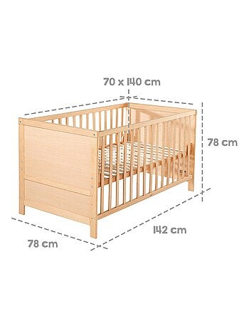 Lettino evolutivo convertibile in letto junior – fino a 7 anni – altezza regolabile – "ROBA