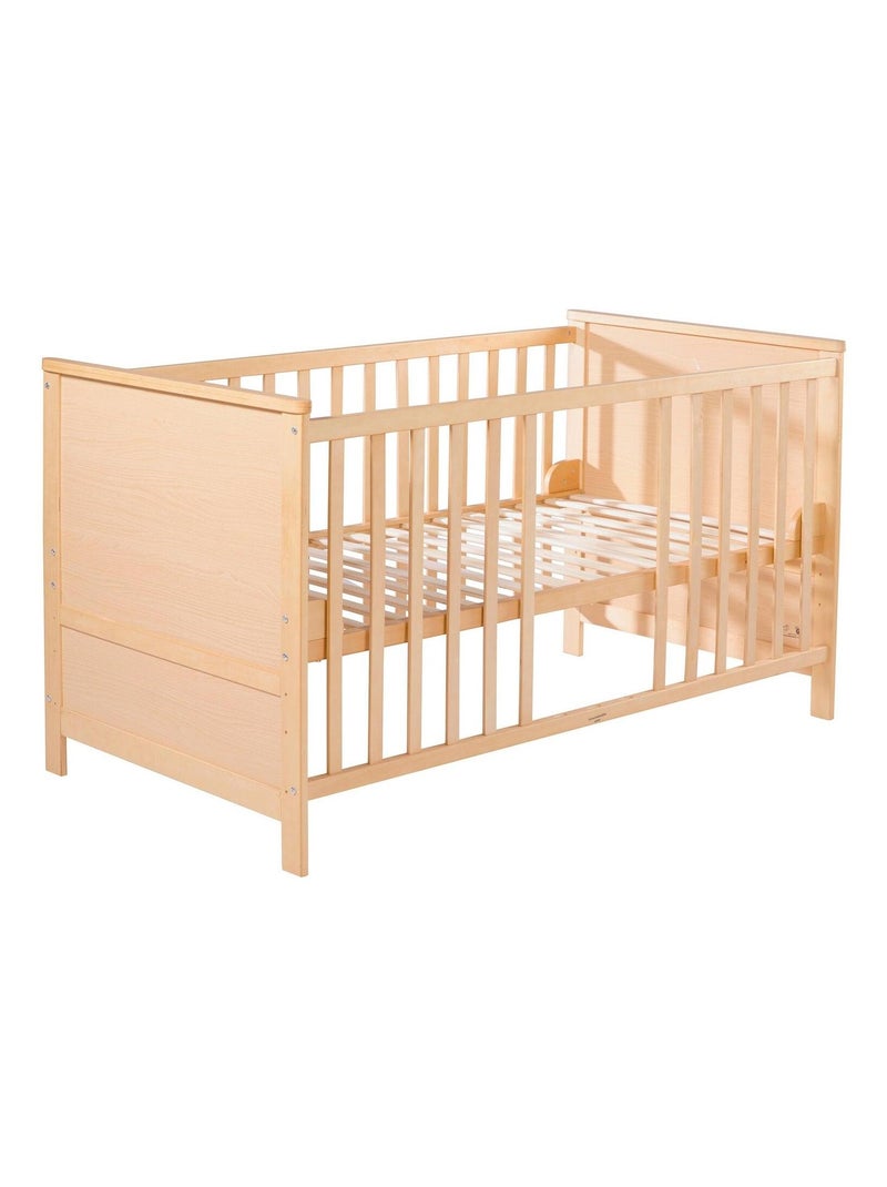 Lettino evolutivo convertibile in letto junior – fino a 7 anni – altezza regolabile – "ROBA" Marrone chiaro - Kiabi