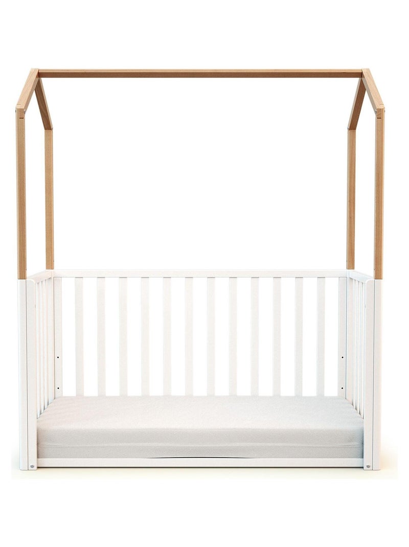 Lettino forma di casa trasformabile kasa legno Beige/Bianco - Kiabi