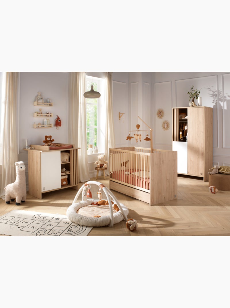 Lettino in legno, 120x60 cm, decoro rovere - SAUTHON Marrone - Kiabi