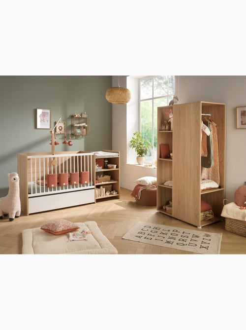 Lettino in legno 120x60 convertibile in 90x190 con coprifasciatoio e - BABYPRICE - Kiabi