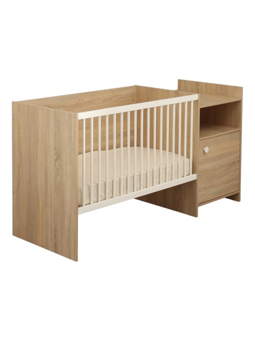 Lettino in legno 120x60 trasformabile in 90x190 con coprifasciatoio a 1 - BABYPRICE - Kiabi