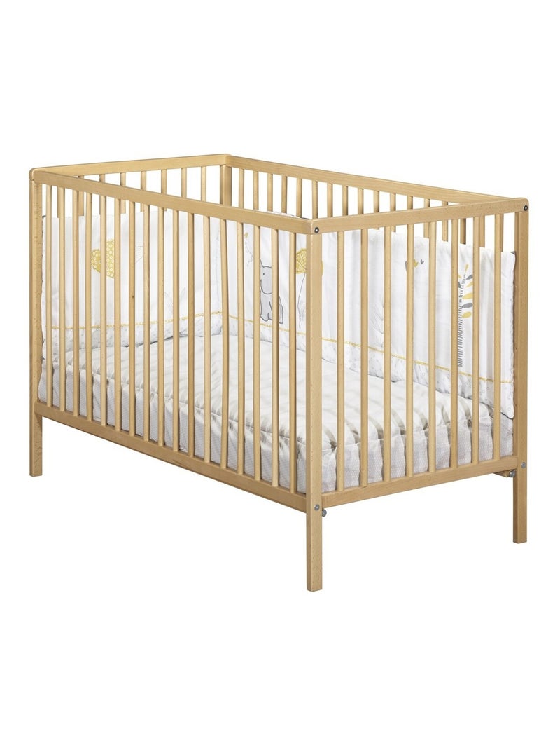 Lettino in legno con doghe con materasso - BABYPRICE Marrone - Kiabi