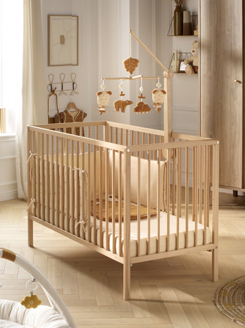 Lettino in legno con doghe con materasso - BABYPRICE Marrone - Kiabi