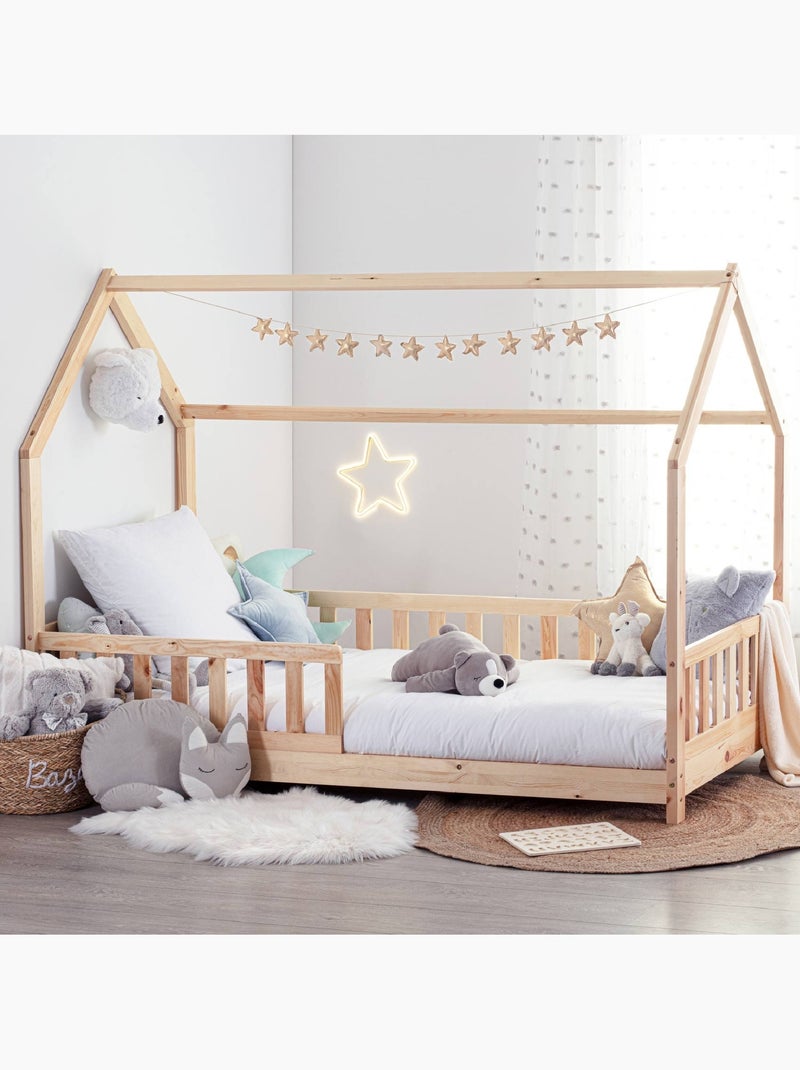 Lettino in legno per bambini bosco 90x190cm Legno naturale - Kiabi