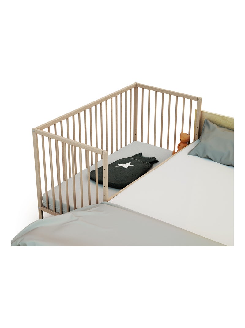 Lettino neonato co-sleeping legno LIO Marrone nocciola - Kiabi