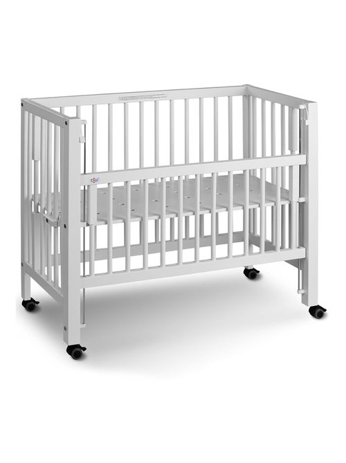 Lettino per co-sleeping bianco con barriere scorrevoli, sophie | Tissi - Kiabi