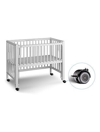 Lettino per co-sleeping bianco con barriere scorrevoli, sophie | tissi | tissi