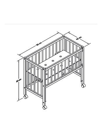 Lettino per co-sleeping bianco con barriere scorrevoli, sophie | tissi | tissi