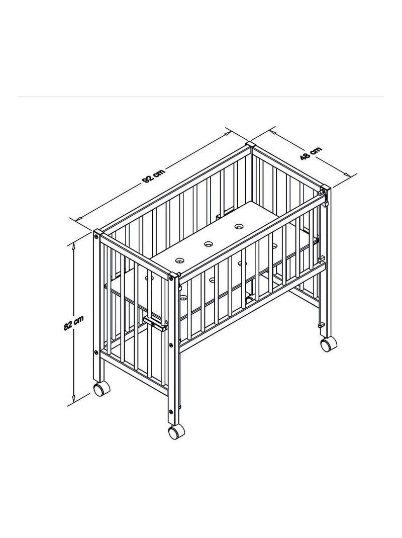 Lettino per co-sleeping bianco con barriere scorrevoli, sophie | tissi | tissi Bianco - Kiabi