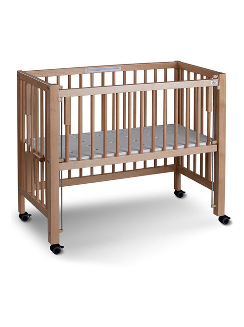 Lettino per co-sleeping con barriere scorrevoli, legno naturale | Tissi - Kiabi