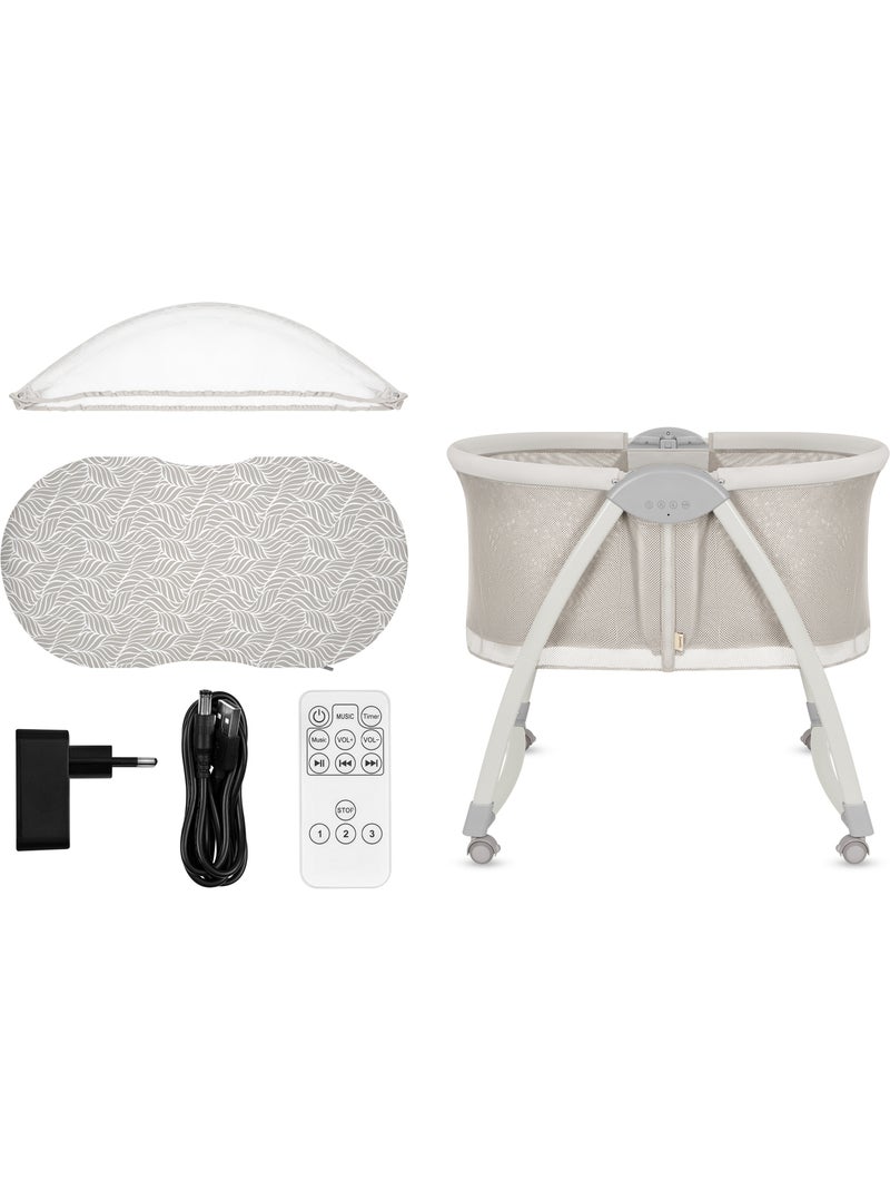 Lettino per neonati 2 in 1 LIONELO Gaya - Pieghevole - 4 ruote - Zanzariera Beige chiaro - Kiabi