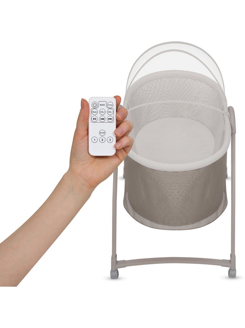 Lettino per neonati 2 in 1 LIONELO Gaya - Pieghevole - 4 ruote - Zanzariera Beige - Kiabi
