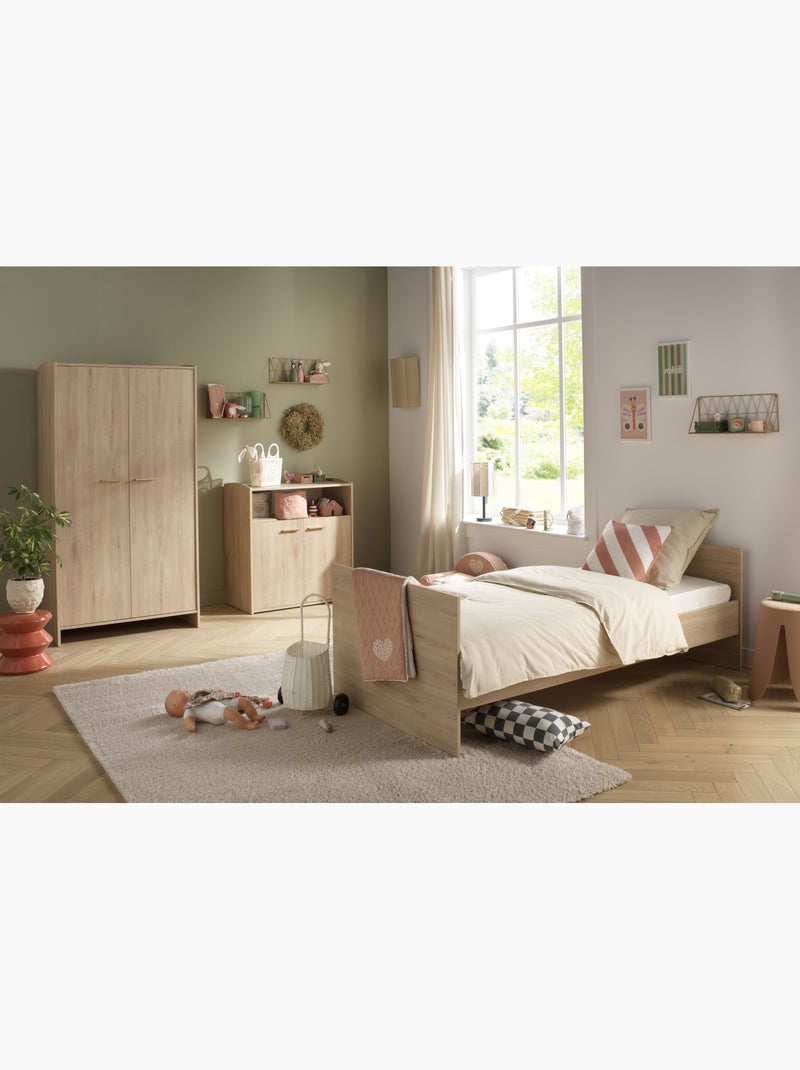 Lettino per neonati 60x120, espandibile fino a 90x190, finitura in legno di - SAUTHON Marrone - Kiabi