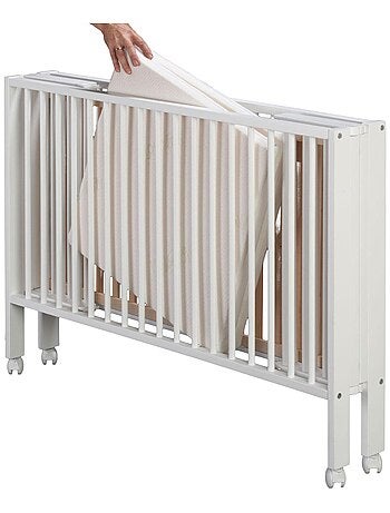 Lettino pieghevole 60x120 cm con materasso, legno naturale | Tissi