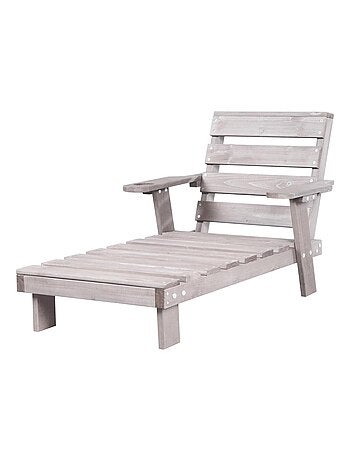 Lettino prendisole per bambini in legno massello con 2 cuscini "Roba Little Stars