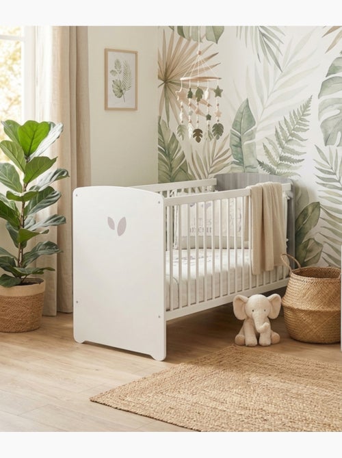 Lettino serigrafato in legno grigio - BABYPRICE - Kiabi