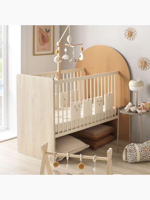 Lettino trasformabile da 120x60 a 90x190 - decoro in legno di quercia seppia, forma ad - SAUTHON - Kiabi