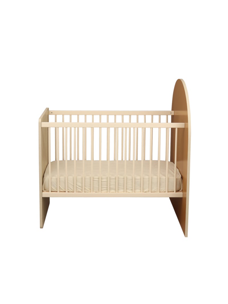 Lettino trasformabile da 120x60 a 90x190 - decoro in legno di quercia seppia, forma ad - SAUTHON Marrone caramello - Kiabi