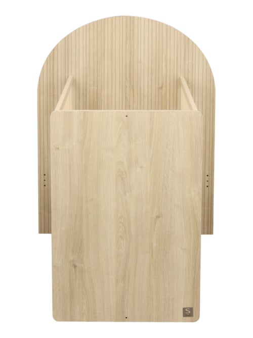 Lettino trasformabile da 120x60 a 90x190 - decoro in legno di quercia seppia, forma ad - SAUTHON - Kiabi
