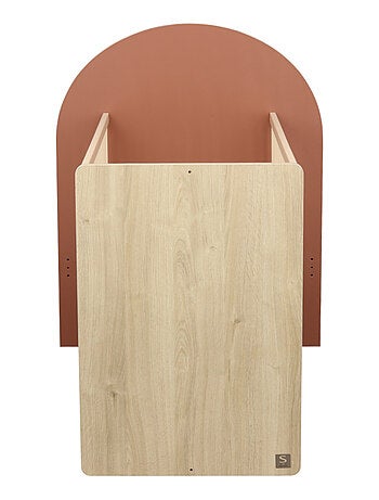Lettino trasformabile da 120x60 a 90x190 - decoro in legno di quercia seppia, forma ad - SAUTHON