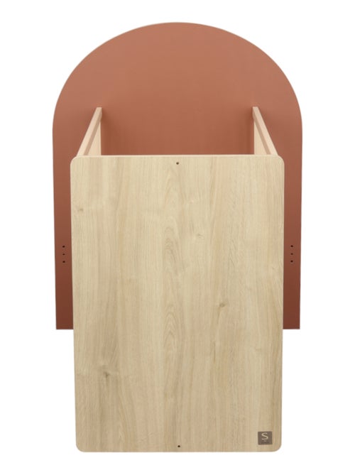 Lettino trasformabile da 120x60 a 90x190 - decoro in legno di quercia seppia, forma ad - SAUTHON - Kiabi