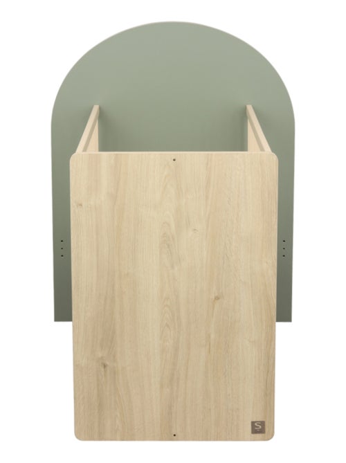 Lettino trasformabile da 120x60 a 90x190 - decoro in legno di quercia seppia, forma ad - SAUTHON - Kiabi