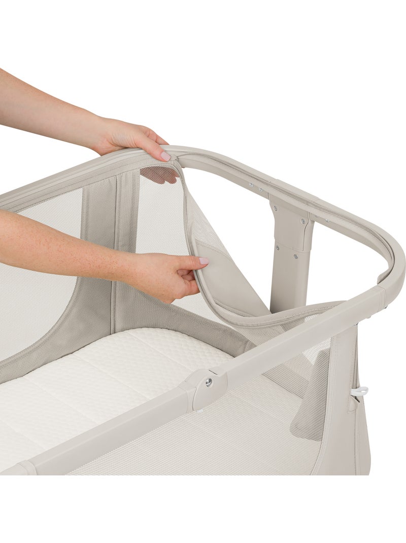 Lettino trasformabile lionelo luna - 0-9 kg - materasso incluso - altezza e inclinazione regolabili Beige chiaro - Kiabi