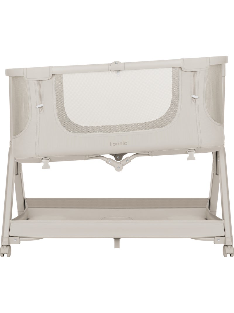 Lettino trasformabile lionelo luna - 0-9 kg - materasso incluso - altezza e inclinazione regolabili Beige chiaro - Kiabi