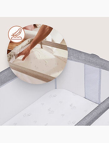 Lettino trasformabile LIONELO Luna - 0-9 kg - Materasso incluso - Altezza e inclinazione regolabili
