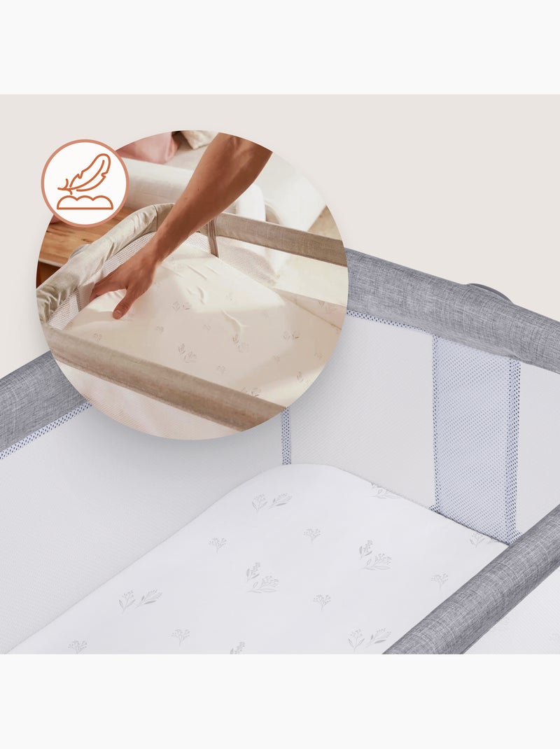 Lettino trasformabile LIONELO Luna - 0-9 kg - Materasso incluso - Altezza e inclinazione regolabili Grigio - Kiabi