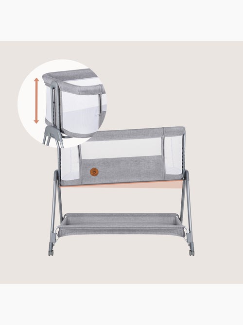 Lettino trasformabile LIONELO Luna - 0-9 kg - Materasso incluso - Altezza e inclinazione regolabili - Kiabi