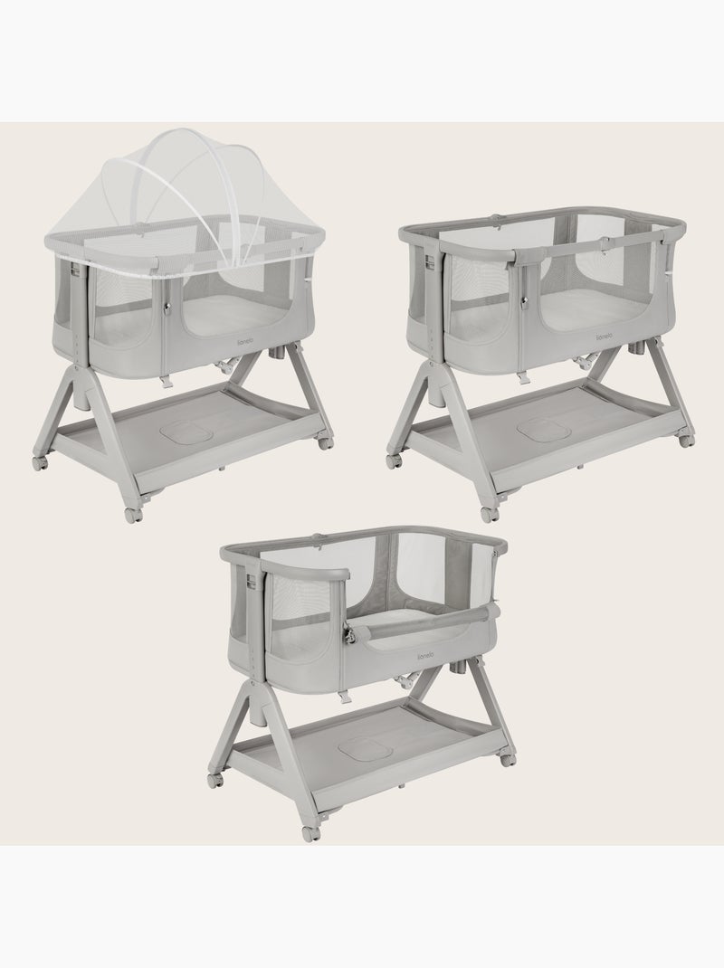 Lettino trasformabile lionelo luna - 0-9 kg - materasso incluso - altezza e inclinazione regolabili Grigio grigio - Kiabi