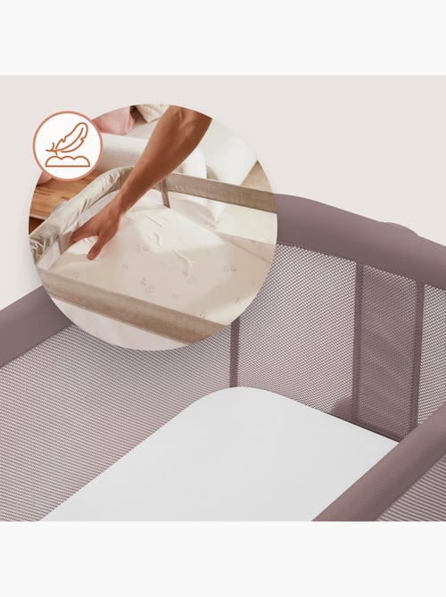 Lettino trasformabile LIONELO Luna - 0-9 kg - Materasso incluso - Altezza e inclinazione regolabili - Kiabi