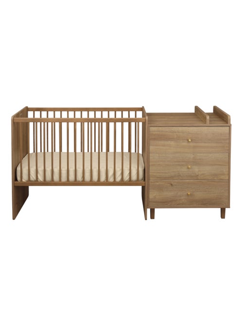 Letto 120x60, trasformabile in 90x190, arredamento in legno di quercia - SAUTHON - Kiabi