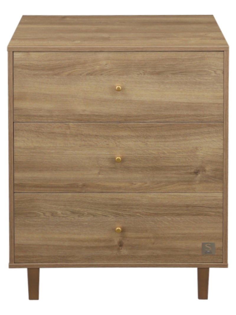 Letto 120x60, trasformabile in 90x190, arredamento in legno di quercia - SAUTHON Marrone - Kiabi