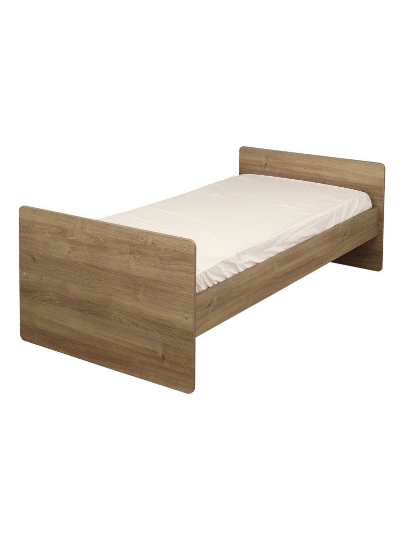 Letto 120x60, trasformabile in 90x190, arredamento in legno di quercia - SAUTHON Marrone - Kiabi