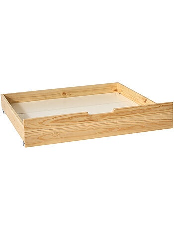 Letto a capanna per bambini bosco 2 cassetti 194,8x98x155,5 cm naturale