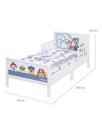 Letto bambino con sponde di sicurezza e biancheria – ROBA "Paw Patrol
