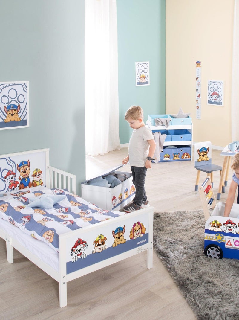 Letto bambino con sponde di sicurezza e biancheria – ROBA "Paw Patrol" Bianco Blu Grigio - Kiabi
