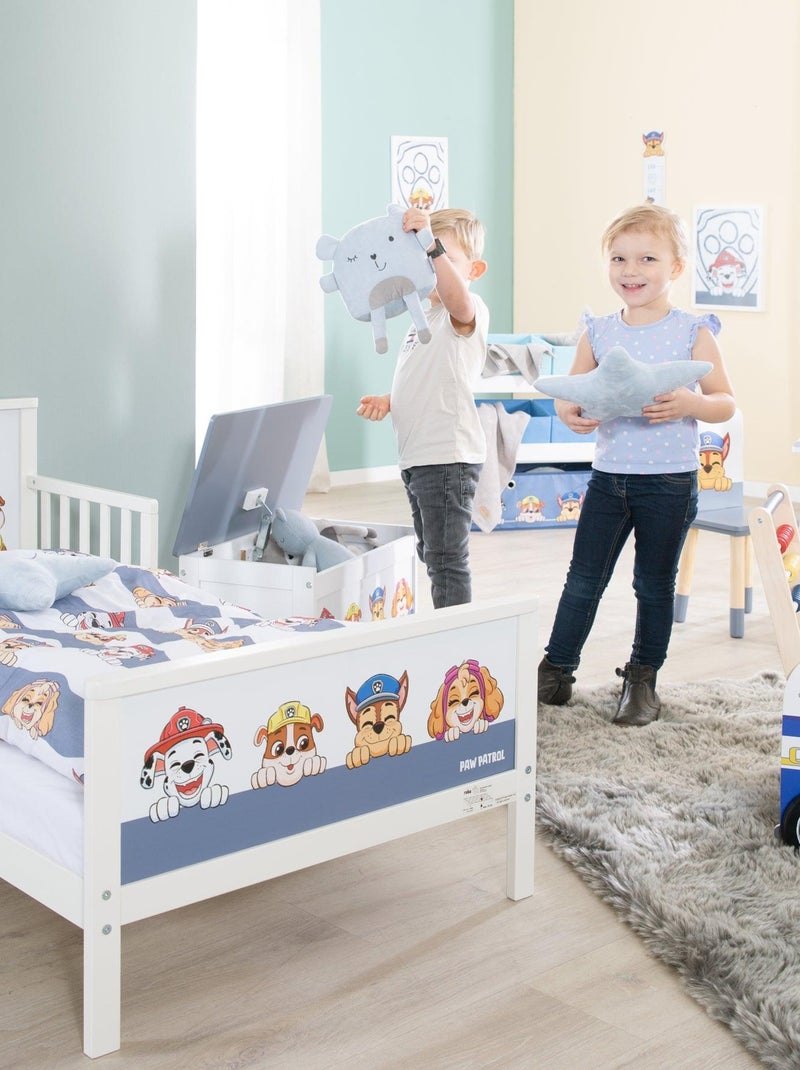 Letto bambino con sponde di sicurezza e biancheria – ROBA "Paw Patrol" Bianco Blu Grigio - Kiabi