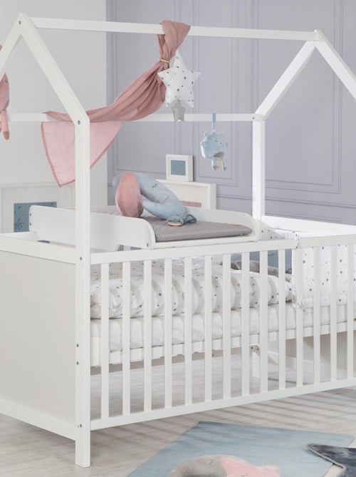 Letto bebè casetta con piano e fasciatoio – convertibile in letto cododo – "Roba" - Kiabi
