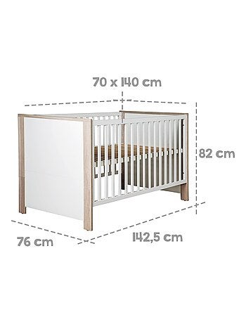 Letto bebè evolutivo con cassetto – convertibile in letto junior – altezza regolabile – "roba olaf