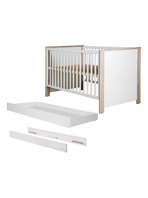 Letto bebè evolutivo con cassetto – convertibile in letto junior – altezza regolabile – "Roba Olaf" - Kiabi