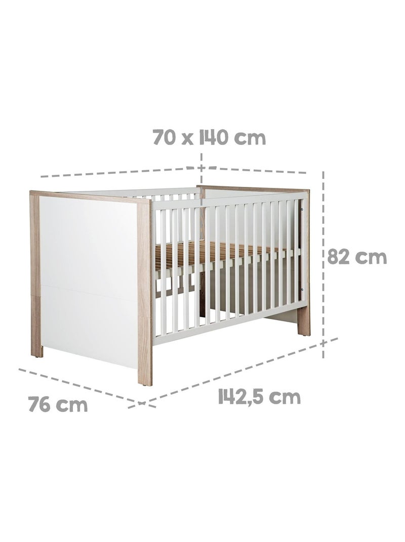Letto bebè evolutivo con cassetto – convertibile in letto junior – altezza regolabile – "Roba Olaf" Bianco - Kiabi