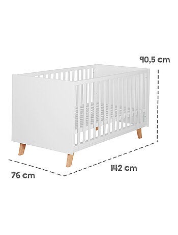 Letto bebè evolutivo convertibile in letto junior – design scandinavo – altezza regolabile