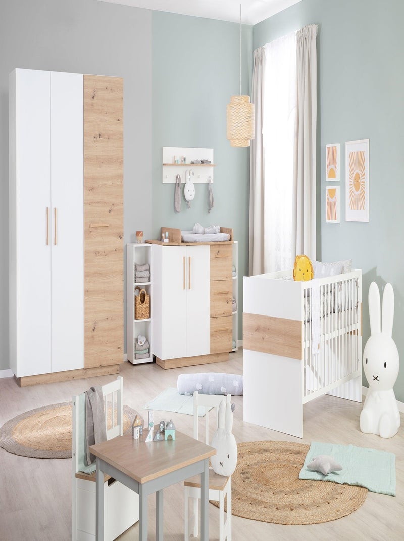 Letto bebè evolutivo convertibile in letto junior fino a 7 anni – altezza regolabile – "Roba Lion" Bianco Marrone - Kiabi