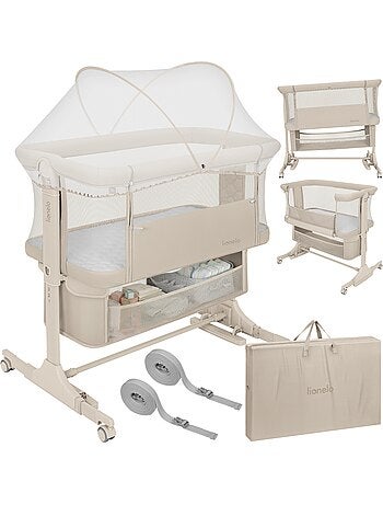 Letto co-sleeping 3 in 1 LIONELO Jodie - Culla - Regolabile in altezza e inclinazione