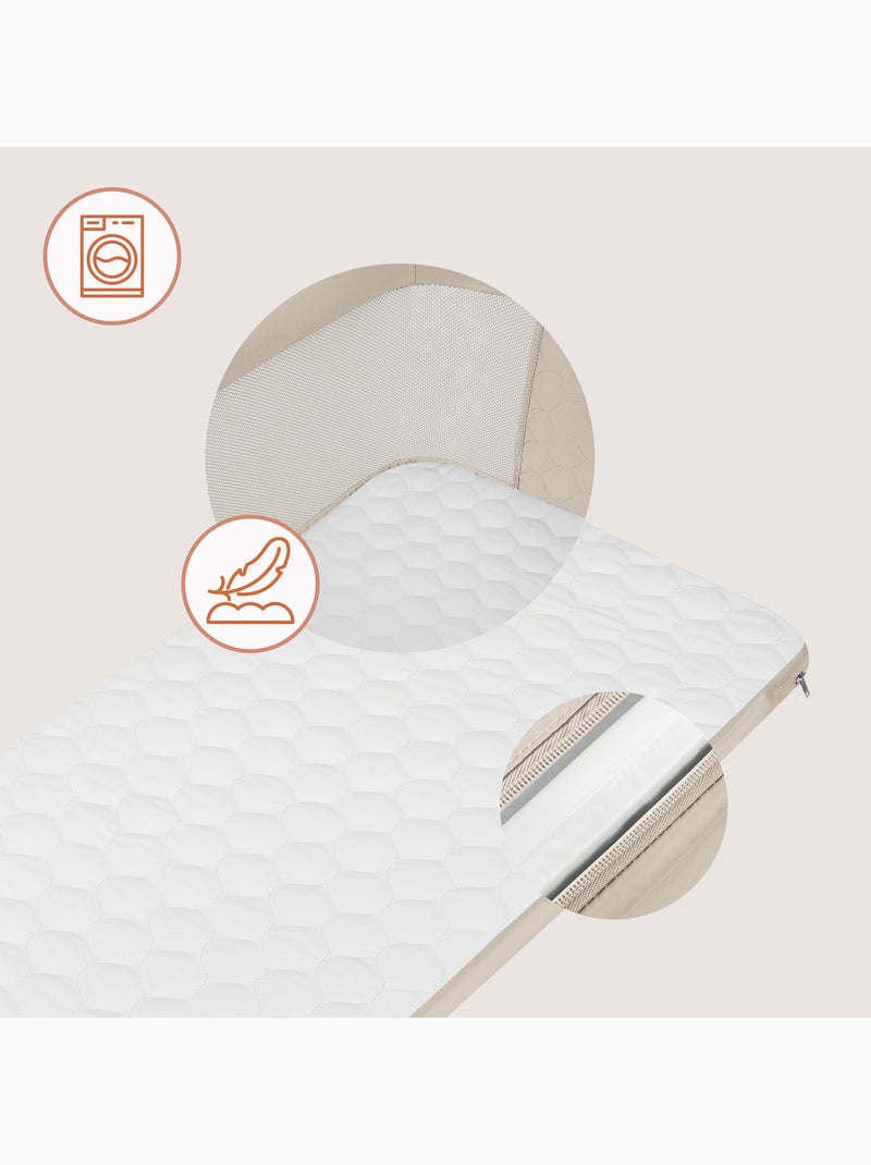 Letto co-sleeping 3 in 1 LIONELO Jodie - Culla - Regolabile in altezza e inclinazione Beige - Kiabi